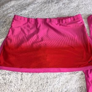 Nike red/pink tennis skirt